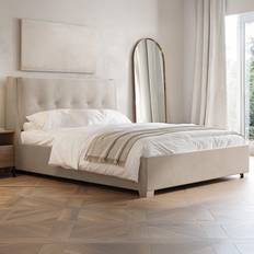 Flair Artemis Velvet Cushioned Headboard Ottoman Frame Bed