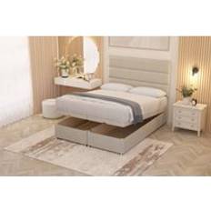 Natural Bed Packages Somnior Chambery Tweed Fabric Hybrid Bed Set Double