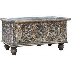 Truhen Alexandra House Living Wanderlust Deco Handgefertigte Holztruhe 89x44x46h cm Truhe