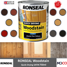 Ronseal Quick Drying Outdoor Wood Stain Exterior Doors 750 ml Woodstain 0.75L
