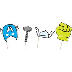 Photo Props, Party Hats & Sashes Marvel Marvel Avengers Birthday Photobooth Props Pack of 6