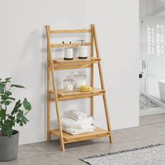Bambu Hyllsystem [en.casa] Bambuhylla Lapua Steghylla Med 3 Hyllor 109 x 50,8 x 35 cm Hyllsystem