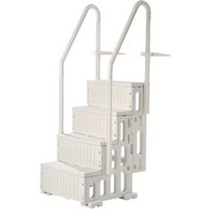 Pooler VEVOR 4-Step White Pool Ladder of Double Handrails Supports 400 lb for 48-54 In Pools