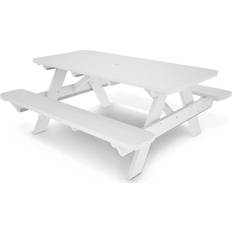 Wood Picnic Tables Polywood Park 72" Picnic Table - White