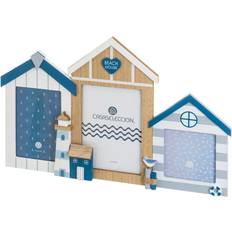 Crystal Photo Frames BigBuy Home Blue White Natural Crystal MDF Wood Photo Frame