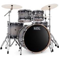 Musikinstrument Natal Arcadia 20 Fusion 5pc Drum Kit Black Sparkle Sunburst