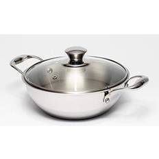 Zinel Tri-Ply Wok with Glass Lid 4.3L 26cm
