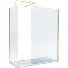 Straight Shower Wall Balterley 8mm Glass Wetroom Screens 1700 x 800 mm