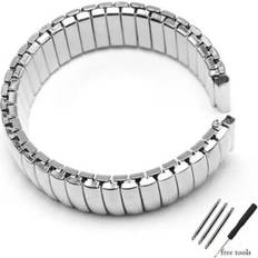 Stainless Steel - Unisex Watch Straps DK Silver Tone 18mm Stainless Steel Watch Strap