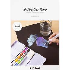 Black Watercolour Paper Creativ Company Watercolour Paper A4 210 x 297 mm 230 g 15 sheet