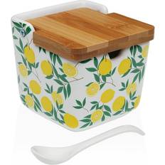 Ceramic Sugar Bowls Versa Ceramic Lemon 8.8 x 8.5 x 8.8 cm Sugar bowl