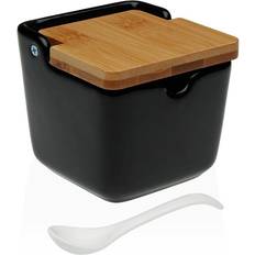 Versa Refurbished Sugar Bowl Sort 8.8 x 8.5 x 8.8 cm Sukkerskål