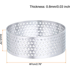 Pastry Rings Unique Bargains 6 Pcs Stainless Steel Cake Rings 2.8" Pastry Ring