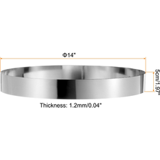 Pastry Rings Unique Bargains Round Cake Stainless Steel 14 x 2 Inch Pastry Ring