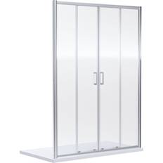 Silver Shower Door Nuie Double Sliding Door 1900 x 1700 mm Silver