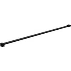 Black Shower Wall Hudson Reed Black 1000mm Flat Shower Screen Support Bar