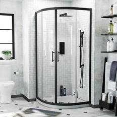 Black Shower Corner Nes Home Saturn Modern Black Quadrant 900mm Corner Shower Enclosure