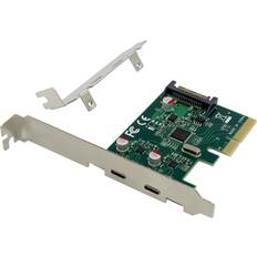 PCI Express Card 2xPort USB 3.2 Gen2 Typ-C sw EMRICK13G
