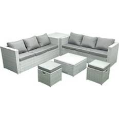 Garden & Outdoor Furniture Fimous Rattan Garden Furniture 8 Seater Outdoor Lounge Set