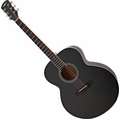 Gear4music Jumbo Left Handed Acoustic Guitar Black