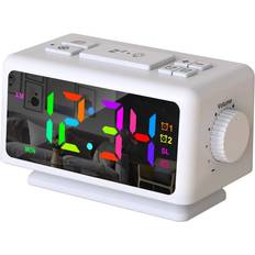 Alarm Clocks Greenzech RGB Digital Alarm Clock 12/24H