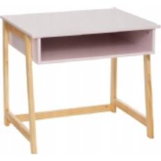 Bon_marché Bureaux Atmosphera Bureau Maternelle En Bois Rose Et Naturel H 52 cm