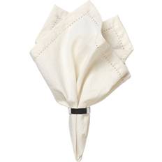 Broste Copenhagen Tygservetter Broste Copenhagen Elin 45x45 cm Off Tygservett Beige, Vit (45x45cm)