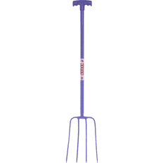 Red Pitchforks Red Gorilla 4 Prong T Handle Manure Fork