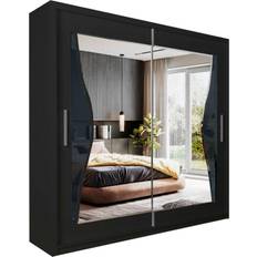 Mirror wardrobe Sliding Wardrobes 4u LTD Alis Curved Modern Mirror Doors 150 cm Wardrobe