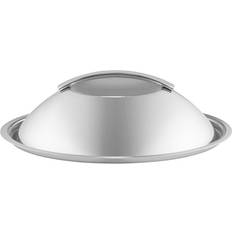 Cookware Eva Trio Solo Vaulted 24 cm Frying Pans Stainless Steel Brushed Steel Lid