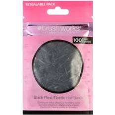 Hårprodukter Brushworks Black Flexi Elastic Hair Bands Set of 100