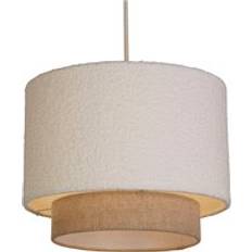 Gold Lamp Parts White Boucle Gold Lined Light 30 cm Shade