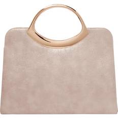 Paradox London Darya Structured Shimmer Handbag - Nude