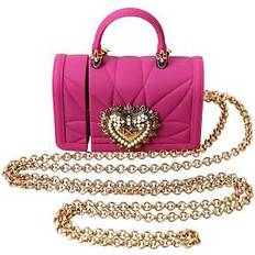 Dolce & Gabbana Icily Mini Quilted Ilicone Handbag Gold