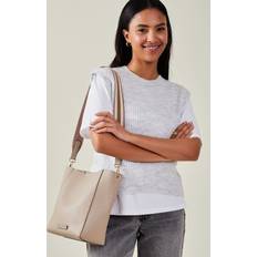 Cheap Bucket Bags Accessorize Faux Leather Bucket Bag - Nude