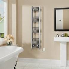 Heated Towel Rails WarmeHaus Electric Curved Bathroom Radiator 1400 x 300 mm