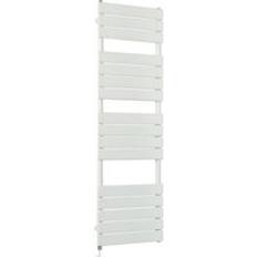Heated Towel Rails Milano Modern White Flat Panel Heated Towel Rail 1500mm x 450mm