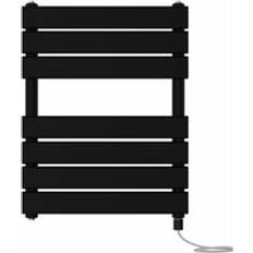 Heated Towel Rails NRG Prefilled Electric Heated Towel Rail 650 x 500 mm Black