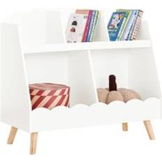 Legetøjsopbevaring SoBuy Children Kids Bookcase Toy Shelf KMB100-W
