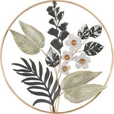 Metal Wall Decor Beliani Modern Dubnium Green Gold Dubnium Wall Decor