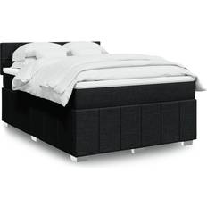 vidaXL Ramsäng Med Madrass Svart 140x200 cm Sängpaket
