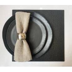 Grey Place Mats Posh Posh Trading Company Placemat - Faux Boa Charcoal Place Mat Grey