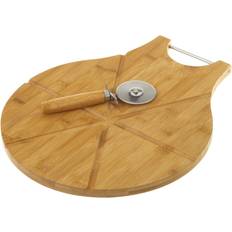 Pizzahjul BigBuy Home Natural Bamboo 38 x 32 x 1.5 cm Pizza Cutter