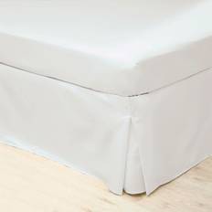 Monochrome Valance Sheets Belledorm Easycare Percale Platform Narrow Single Valance Sheet White