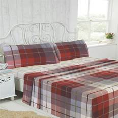 Red Bed Sheets Rapport Home Brushed Cotton Flannelette Set Bed Sheet Red