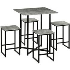 Homcom Square with Stools Bar Table