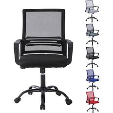 Red Chairs MCC Direct Adjustable Swivel Mesh Black Office Chair