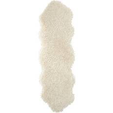 Skinnwille Wooly Konstgjort Dubbelt Fårskinn 60 x 180 cm Beige