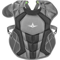 Catchers Gear All-Star System7 Axis NOCSAE Certified Youth Baseball Catcher's Chest Protector Ages 9 12 Graphite