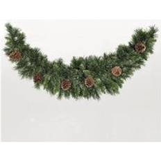 SnowTime Deluxe Princess Green Christmas Swag 90 cm 108 Tips 5 Pine Cones Decoration